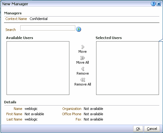 New Manager dialog