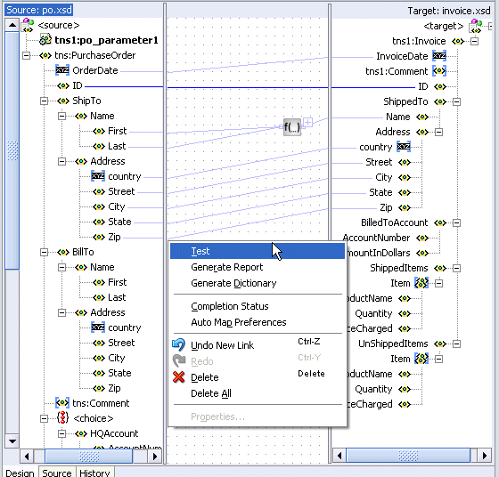 Invoking the Test Dialog