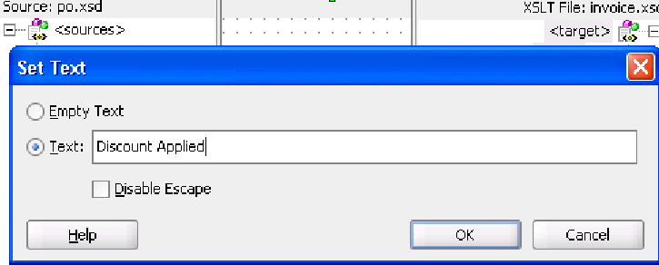 Set Text Dialog Box