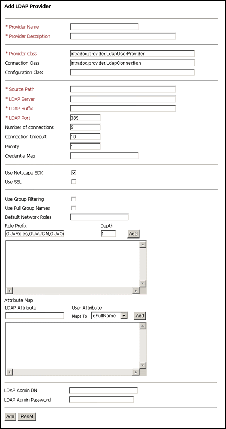 Surrrounding text describes Add LDAP Provider screen.