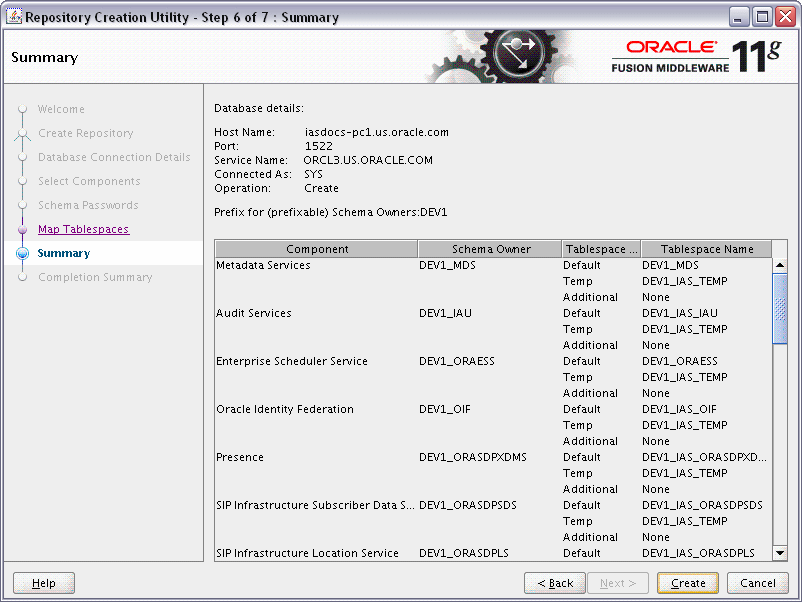 summary screen