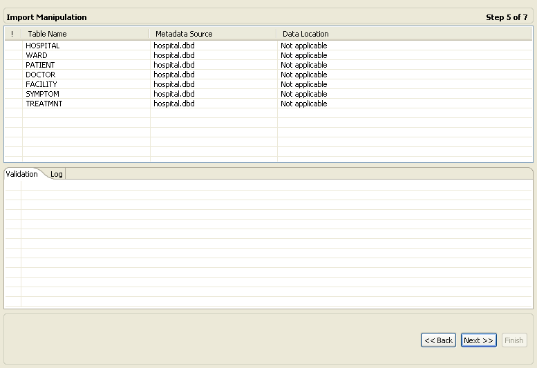 Import Manipulation Screen