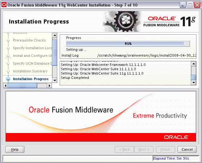 welcome screen