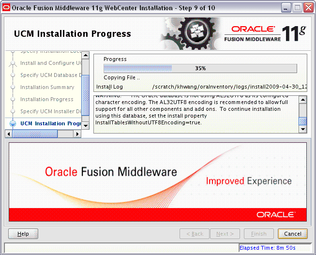 welcome screen