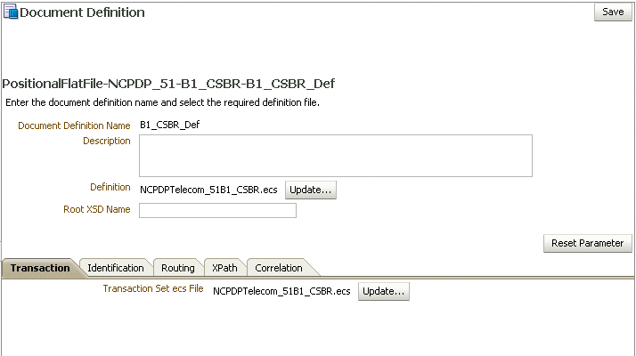 Flat file parameters