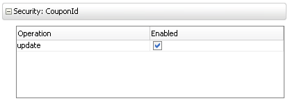 Update operation enabled on entity object attribute