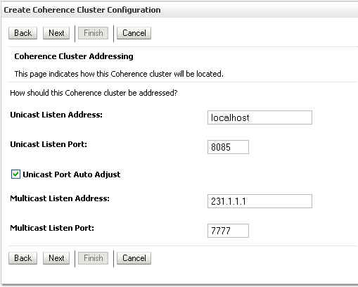 Specifying a Unicast Listen Port for a Coherence Cluster