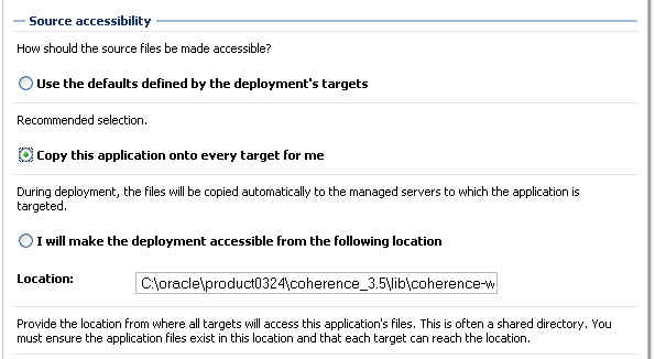 Copying files to Targets