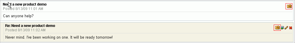 Send Mail icons on discussion topics toolbars