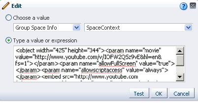 Link pasted into EL Editor