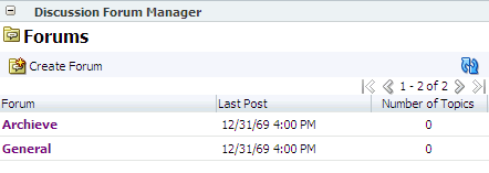 Discussion Forum Manager task flow