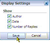Display Settings dialog box