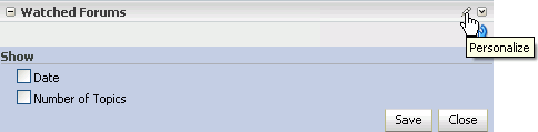 Show panel in a Watched Forums task flow