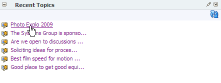 Topics in the Recent Topics