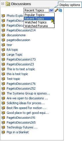 Discussions panel in the Sidebar