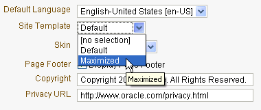 Display Mode setting on General tab