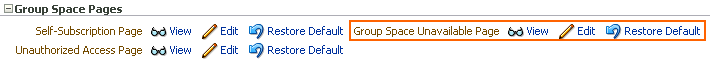 General subtab link to edit Group Space Unavailable Page