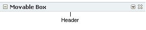 Header on a Movable Box