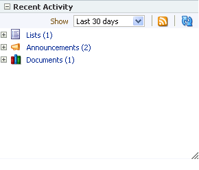 Recent Activity task flow without borders