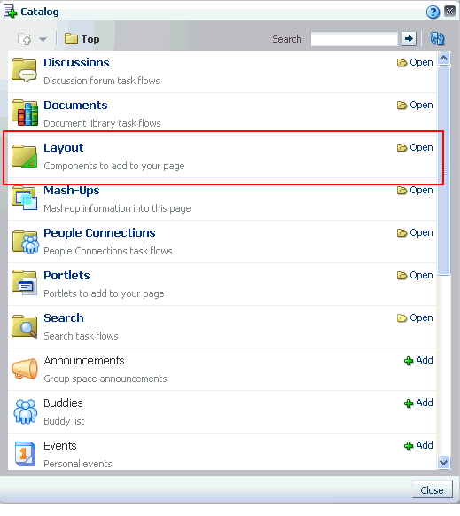 Oracle Composer Catalog