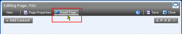 Reset Page button