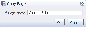 Copy Page dialog box