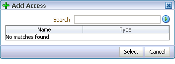 Add Access dialog box