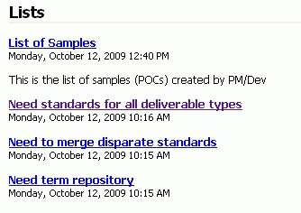 List details in an RSS feed