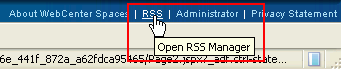 RSS link in WebCenter Spaces