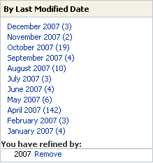 Additional refinements on a selected year