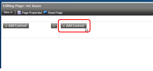 Adding content to the page