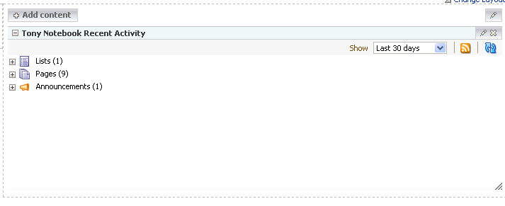 Customized Recent Activity task flow