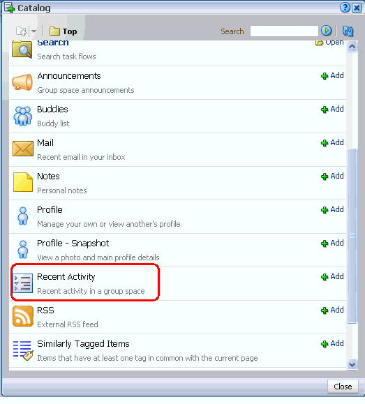 Adding the Recent Activity task flow