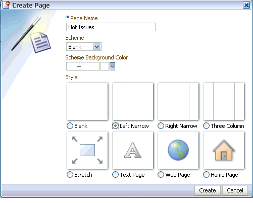 Choosing a layout