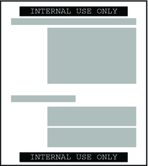 image:Illustration shows a sample body page with the label printed at the top and bottom of the page.