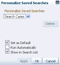 Create Saved Search page