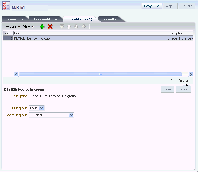 The Conditions Edit tab is shown.