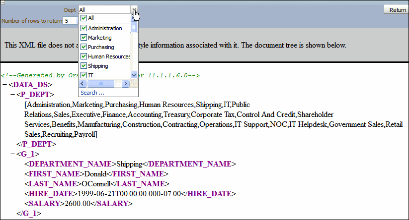 LOV display name and value pair are the same