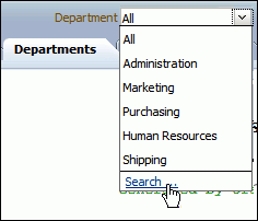 Search enabled for a menu