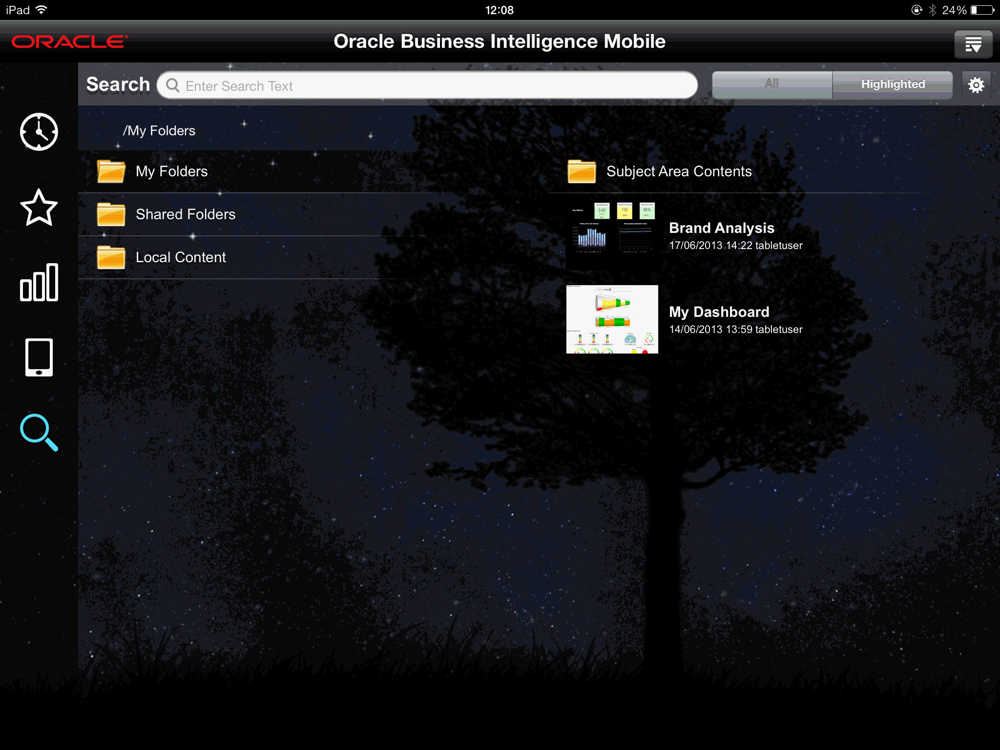 Search view