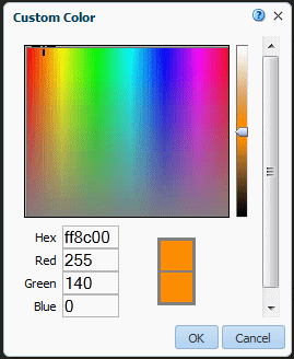 Custom color dialog