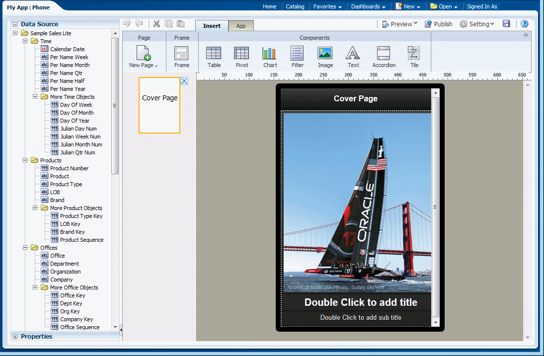 App Designer showing phone canvas