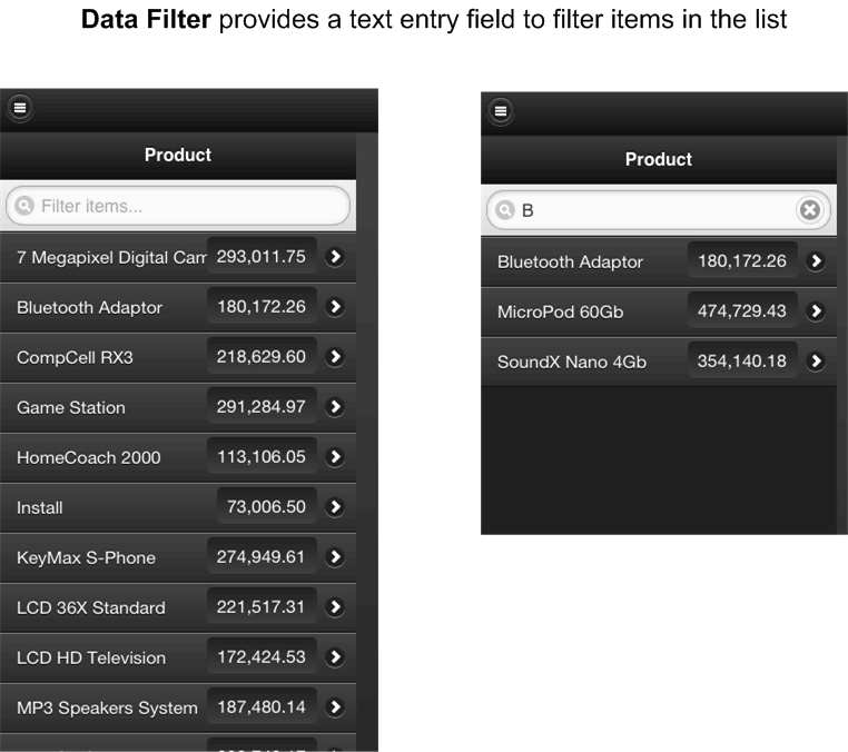 Adding Filter to Navigation List