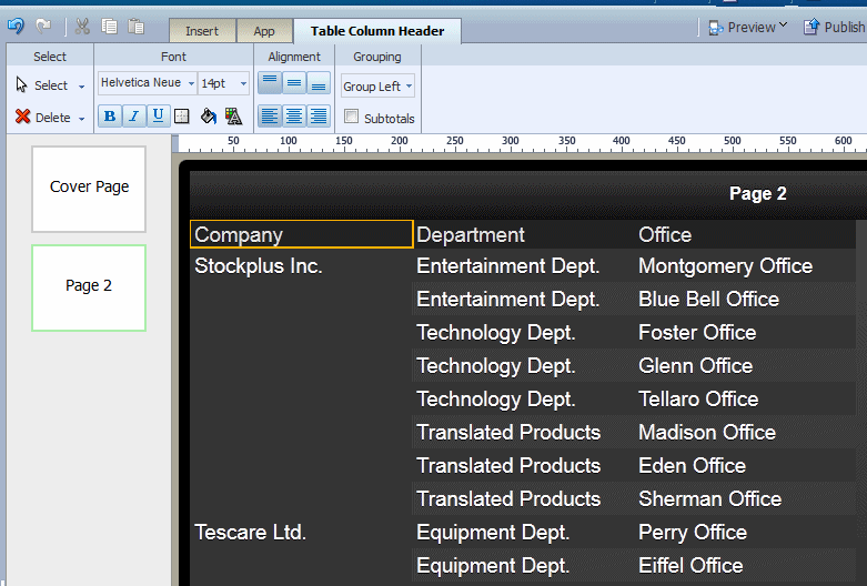 Example Group Left