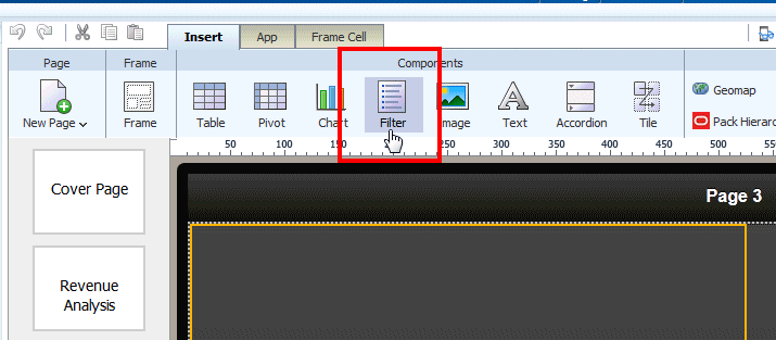Click Insert Filter