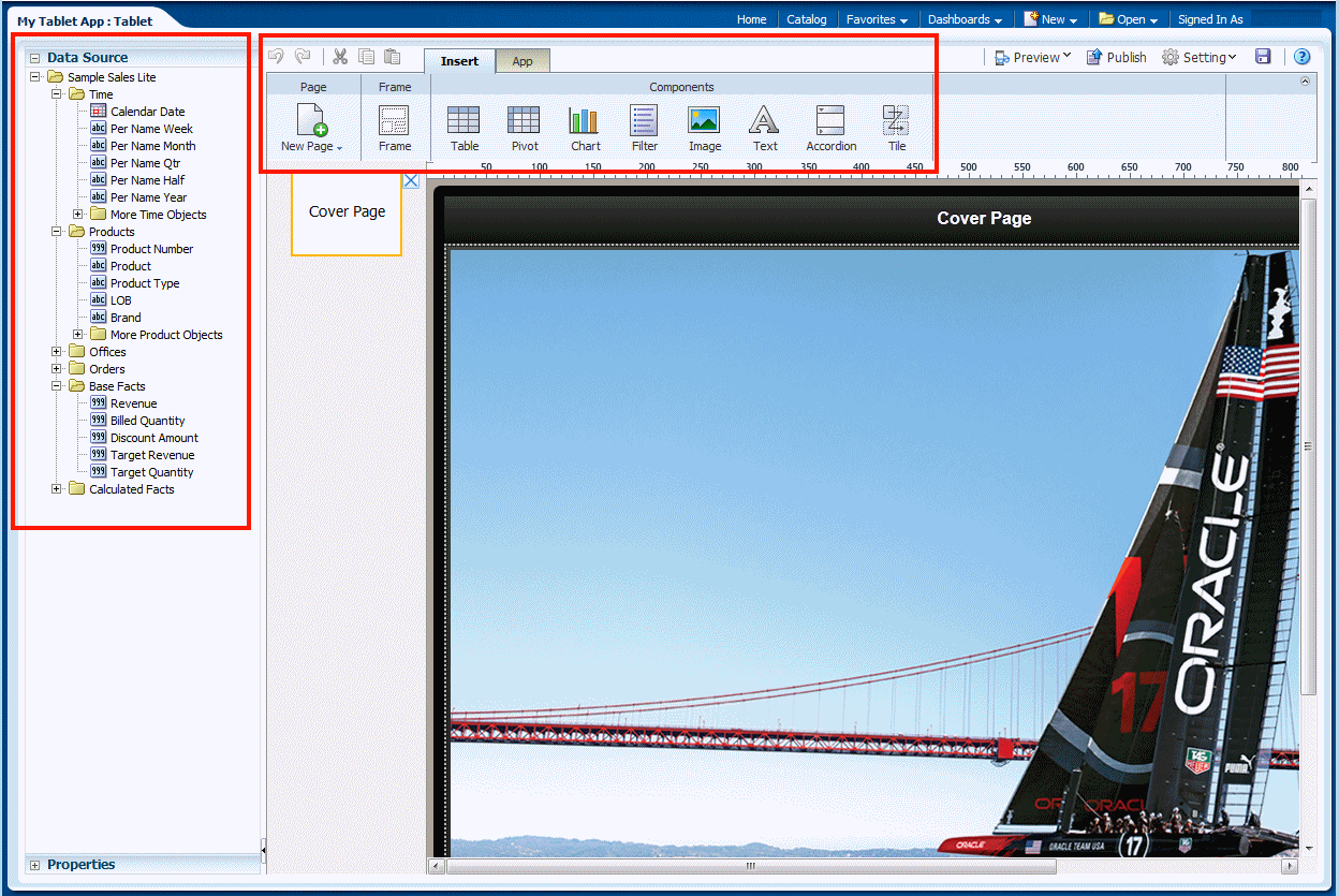 Mobile App designer default display
