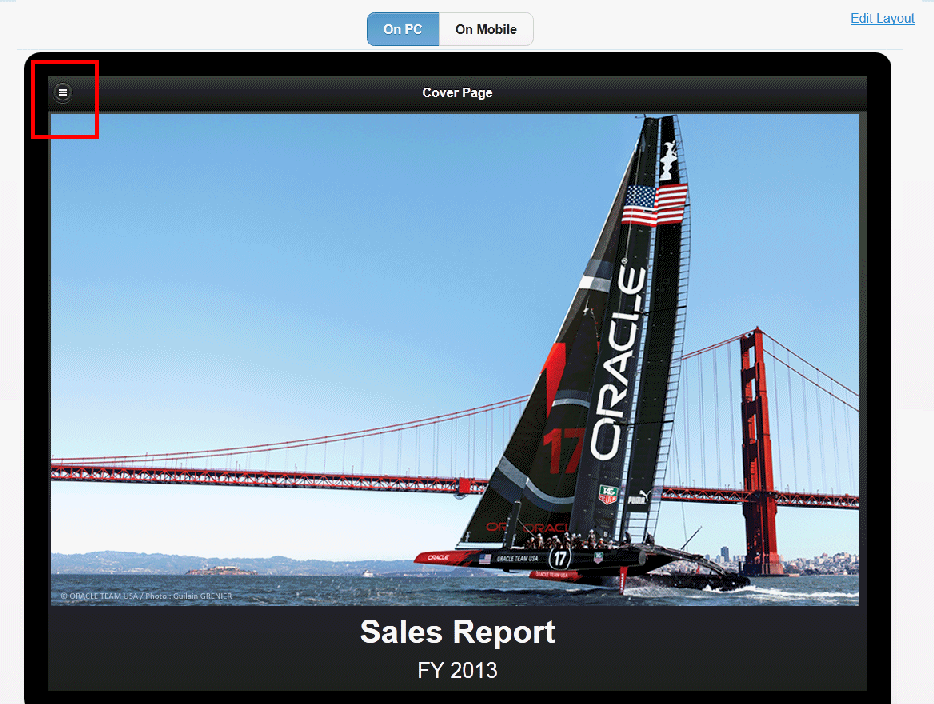 App shown in preview mode on the desktop tablet simulator