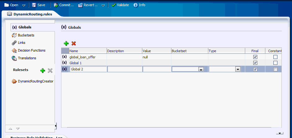 Running the Sample Rules Dictionary Editor Task Flow