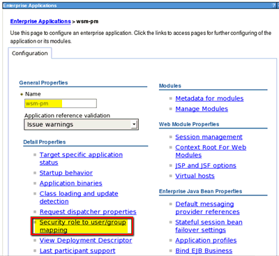 Update Security Role Mapping for wsm-pm