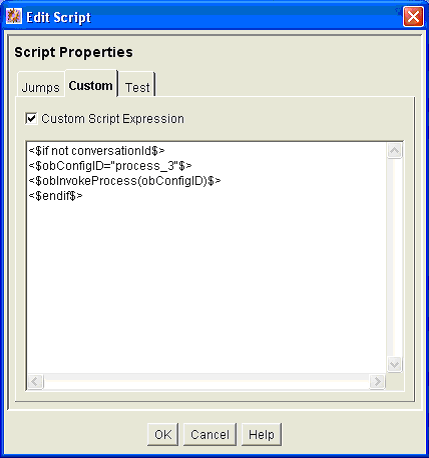 Edit Script dialog.